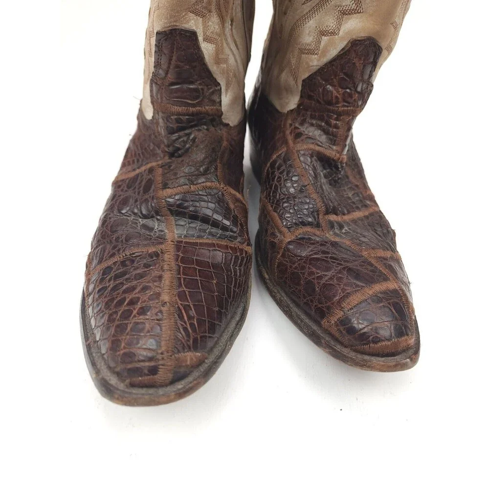 Marlboro Classics Rare Patchwork Reptile, Snake, Lizard Boots Men's Size 42 US 9